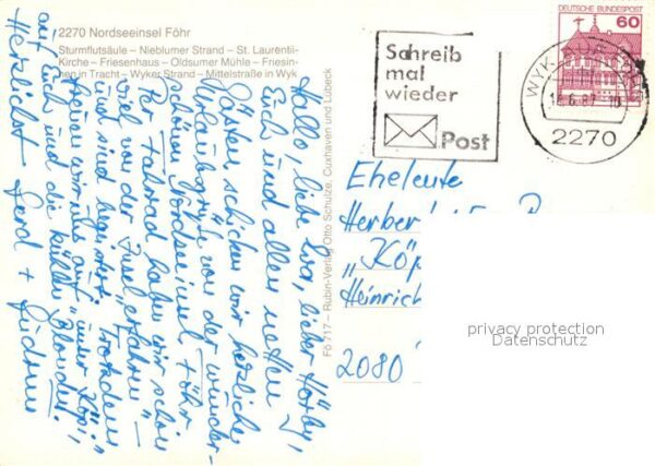Insel Foehr Sturmflutsäule Strand Friesinnen in Tra – Bild 2