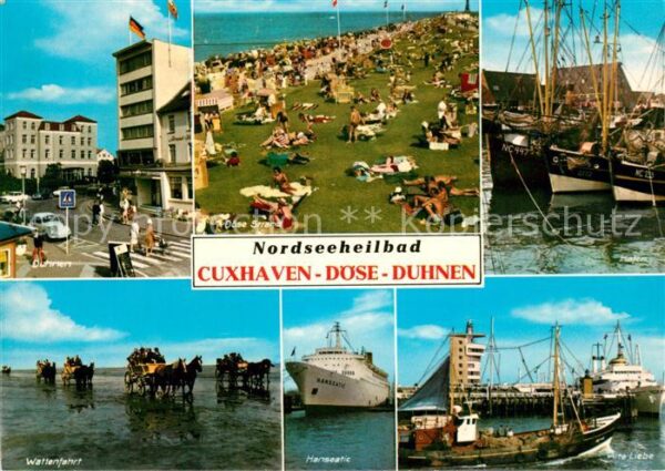 Doese und Duhnen Strand Hafen Fischkutter Alt