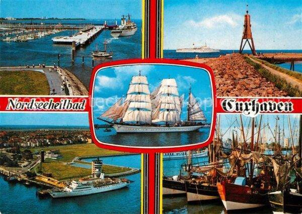Cuxhaven Nordseebad Stadt an der Deutschen Bucht Hafen Fähr