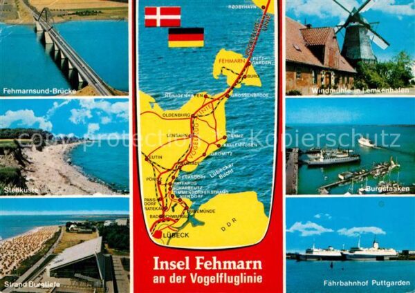 Insel Fehmarn Fehmarnsundbrücke Steilküste Strand Win