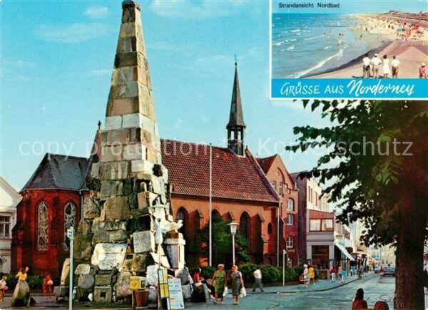 Norderney Nordseebad Kaiser Wilhelm Denkmal Katholische Kirc