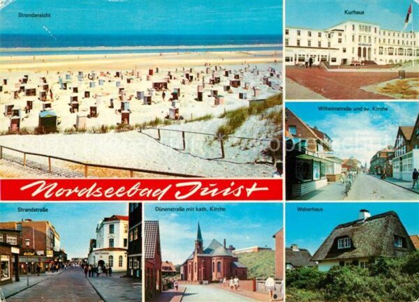Juist Nordseebad Strand Kurhaus Wilhelmstrasse Kirche We