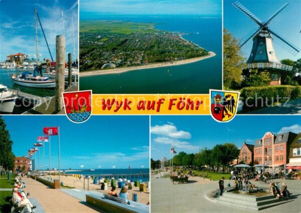 Wyk Foehr Hafen Windmühle Strand Promenade Fliege