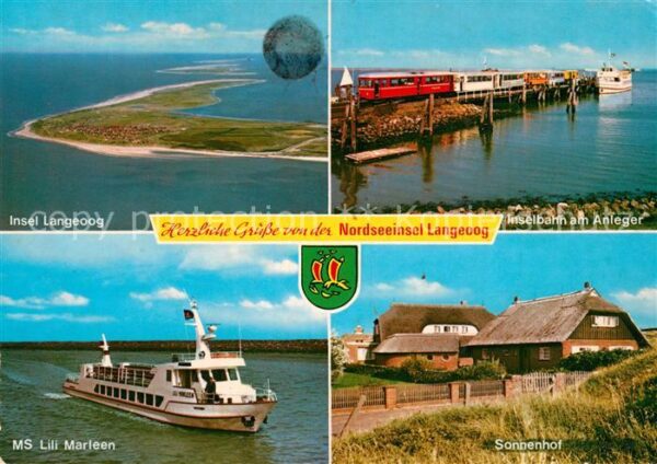 Langeoog Nordseebad Nordseeinsel Fliegeraufnahme Inselbahn