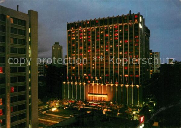 Singapore Night lights Hyatt Hotel