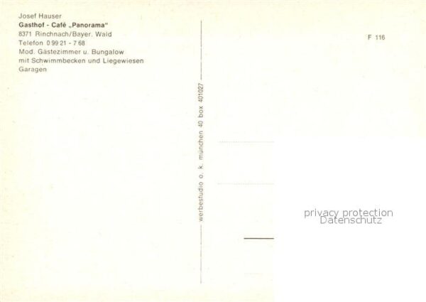 Rinchnach Gasthof Cafe Pension Panorama Swimming – Bild 2
