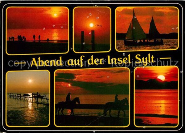 Insel Sylt Abend auf der Insel Sonnenuntergang Seg