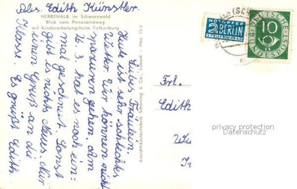 Herrenalb Bad Herrenalb Kindererholungsheim Falkenburg – Bild 2