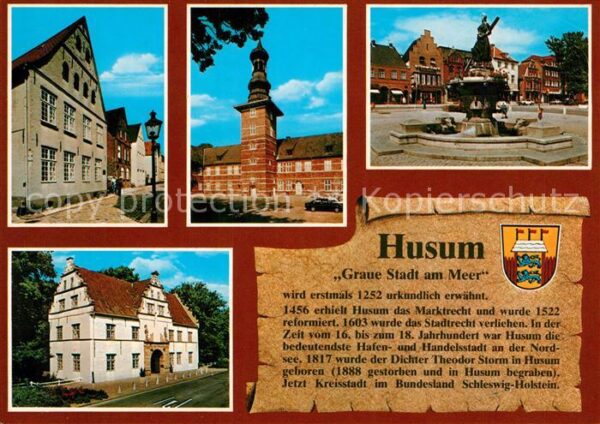 Husum Nordfriesland Marktplatz Denkmal Ortsansichten