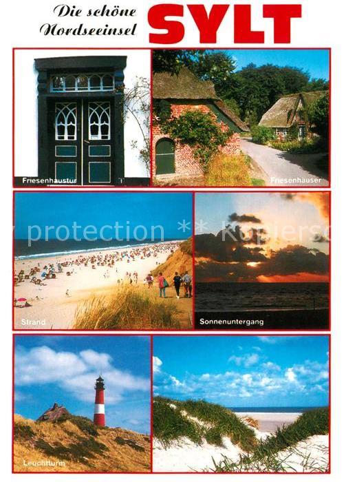 Insel Sylt Friesenhaustür Strand Friesenhäuser Son