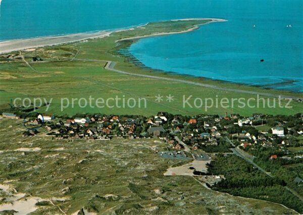 Norddorf Amrum Fliegeraufnahme Dünenlandschaft