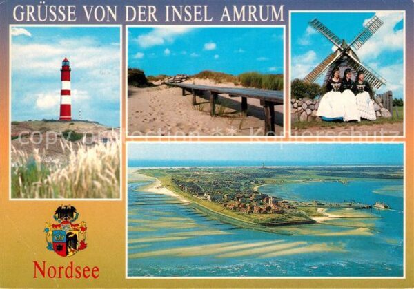 Amrum Fliegeraufnahme Mühle Trachten Leuchttu
