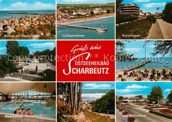 Scharbeutz Ostseebad Seebrücke Fliegeraufnahme Kuranlagen We