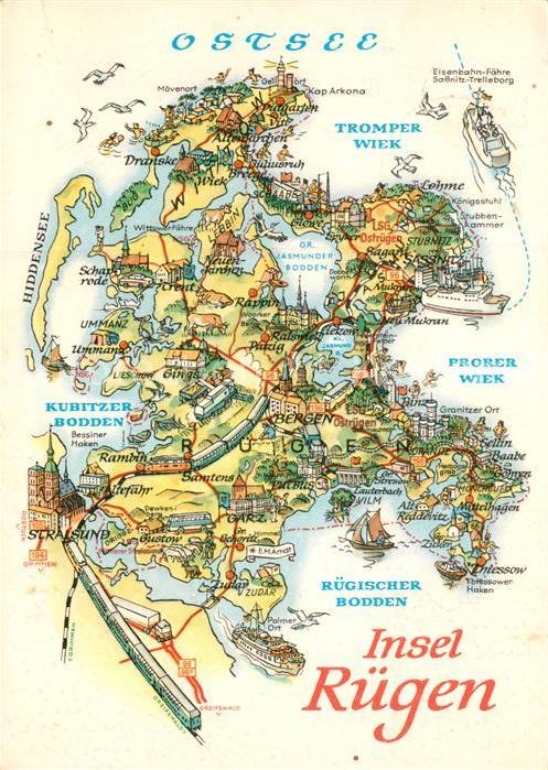 Insel Ruegen Hiddensee Tromper Wiek Prorer Wiek Pano