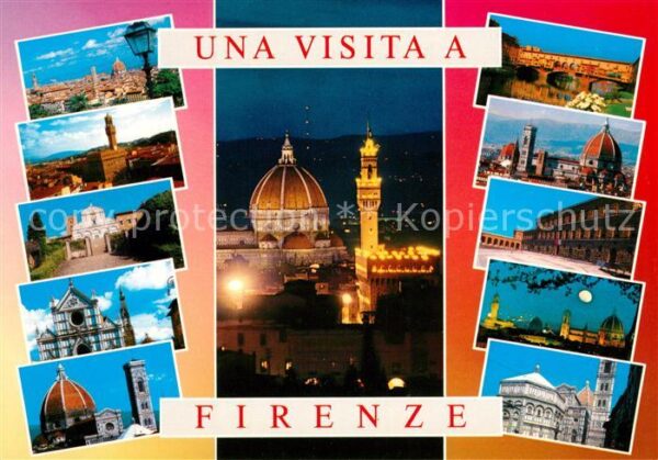 Firenze Florenz Duomo Brücke Panorama Mondschein