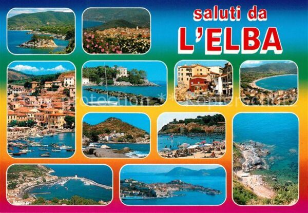 Isola d Elba Strand Küste Hafen Fliegeraufnahme