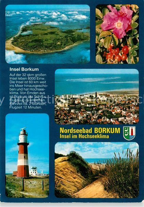 Borkum Leuchtturm Fliegeraufnahme Düne Heckenr
