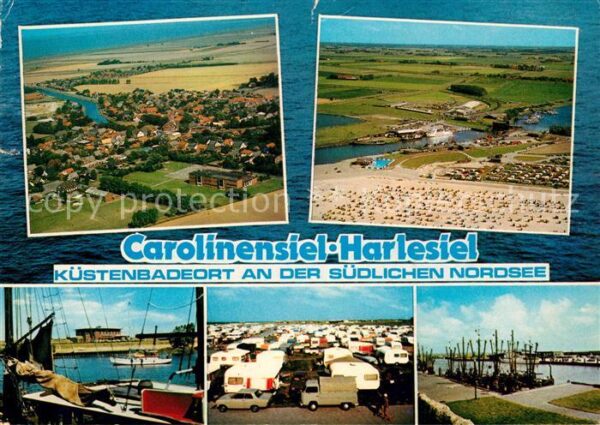 Carolinensiel-Harlesiel Ostfriesland Fliegeraufnahme Strand Campingplatz Haf
