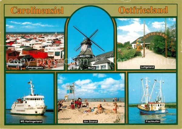 Carolinensiel Ostfriesland Campingplatz Mühle Lutgeland MS Harling