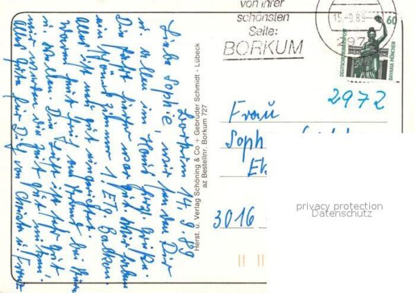 Borkum Fliegeraufnahme Straßenpartie Kurzentru – Bild 2