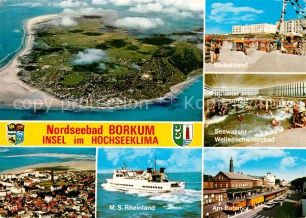 Borkum Fliegeraufnahme Seewasser Wellenschwimm