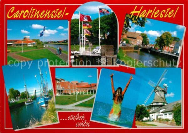 Carolinensiel-Harlesiel Ostfriesland Windmühle Hafen Ortsansichten