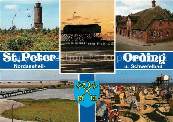 Peter-Ording St Leuchtturm ABendstimmung Strand