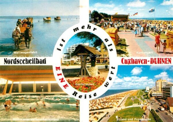 Cuxhaven Duhnen Nordseebad Wattwagenfahrt Kurkonzert Strand Promen