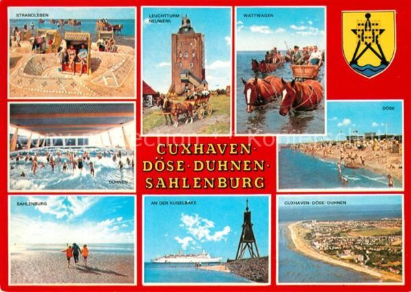 Cuxhaven Doese Nordseebad Duhnen Sahlenburg Leuchtturm Wattwagen