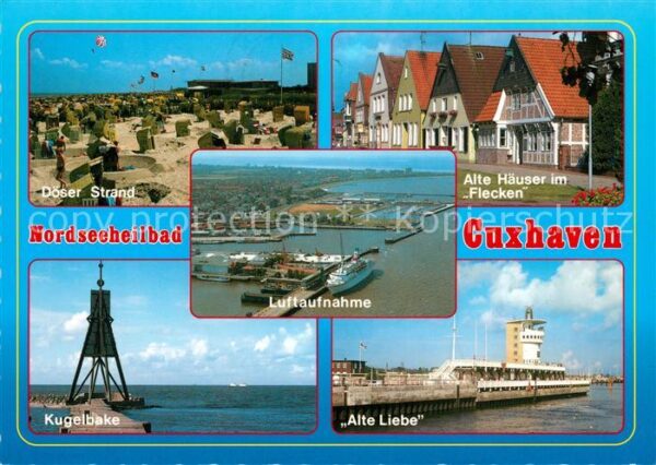 Cuxhaven Nordseebad Fliegeraufnahme Kugelbake Alte Liebe St
