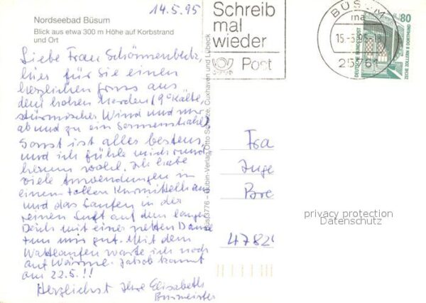 Buesum Nordseebad Fliegeraufnahme Korbstrand – Bild 2