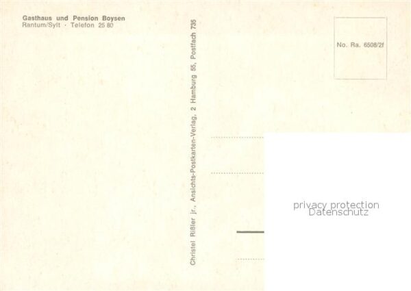 Rantum Sylt Gasthaus Pension Boysen – Bild 2