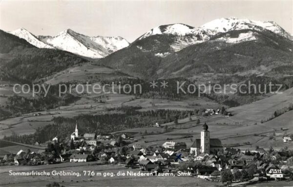 Groebming Steiermark Fliegeraufnahme Niederen Tauern