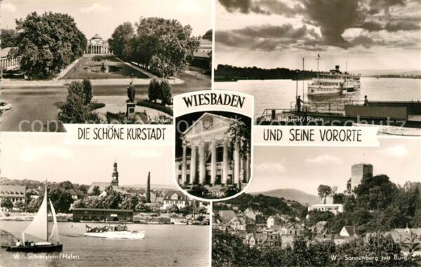 Wiesbaden Rheinpartie Hafen Kurhaus Sonnenberg mi