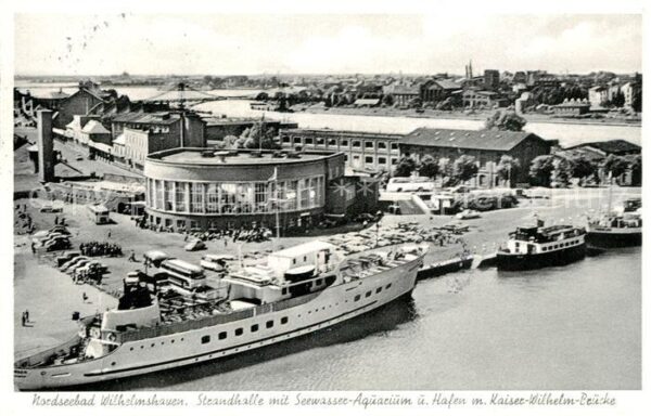 Wilhelmshaven Fliegeraufnahme Hafen Strandhalle Seewa
