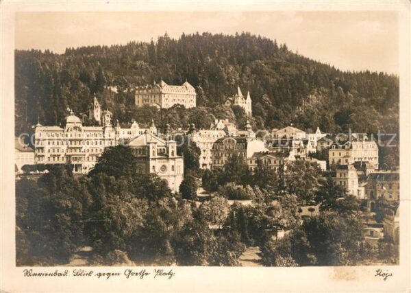 Marienbad Tschechien Boehmen Fliegeraufnahme