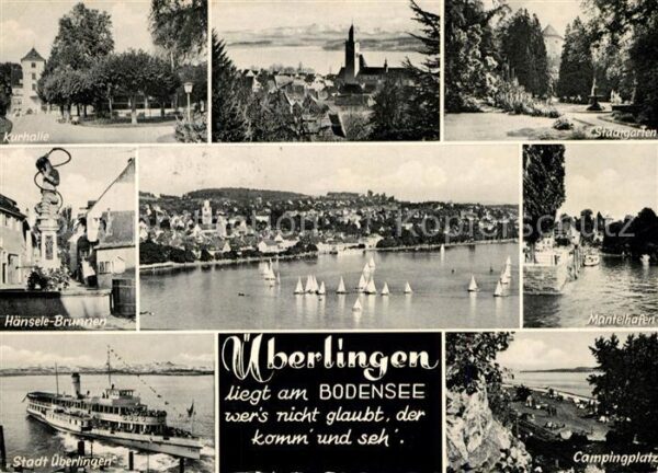 Ueberlingen Bodensee Kurhalle Hänsele-Brunnen Mantelhafen Ca