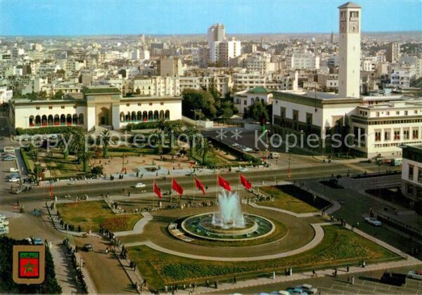 Casablanca Fliegeraufnahme United Nations Square