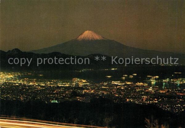 Shizuoka Mount Fuk at night