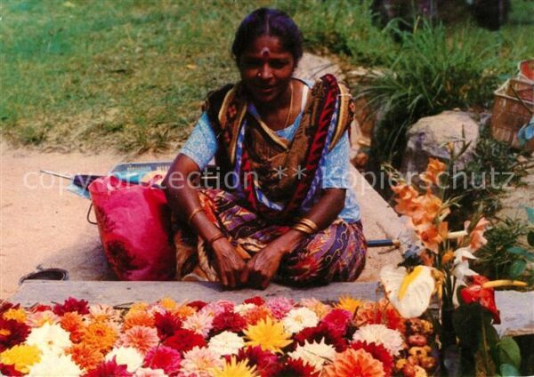 Malaysia Malaya Typical Flower Girl