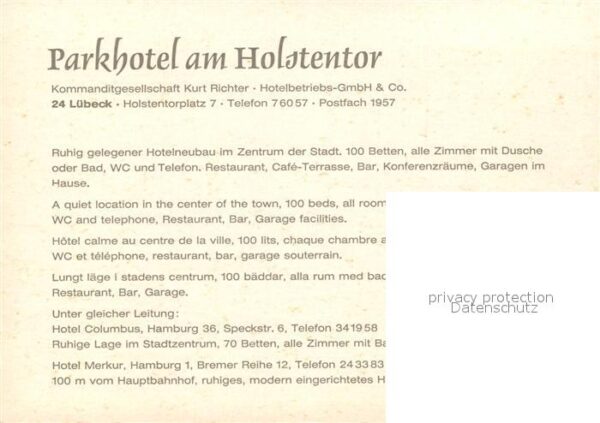 Luebeck Parkhotel am Holstentor – Bild 2