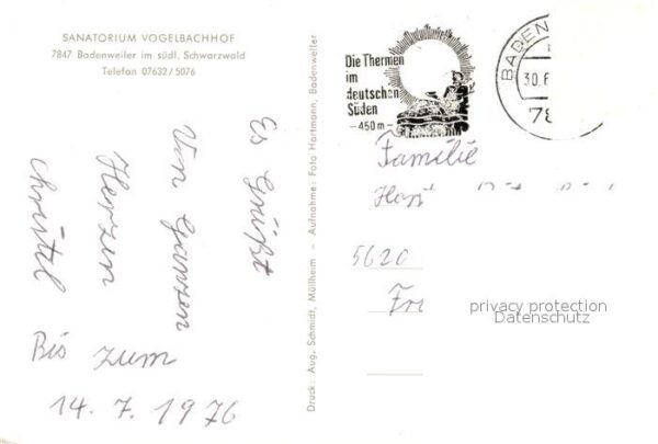 Badenweiler Sanatorium Vogelbachhof – Bild 2
