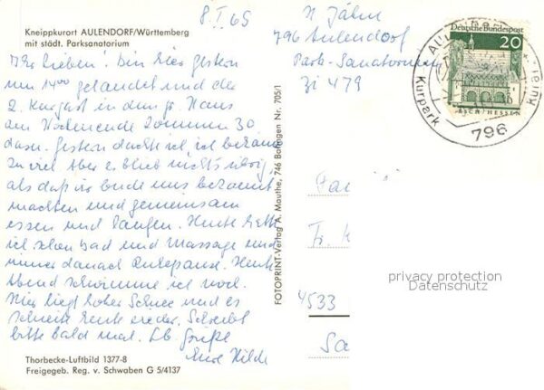 Aulendorf Fliegeraufnahme mit Parksanatorium – Bild 2