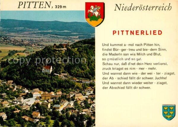 Pitten Fliegeraufnahme Schlosberg mit Burg Ber