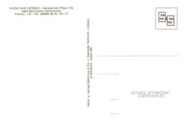 Salmuenster Bad Soden Kurklinik Hessen Pitzer KG Schwimmbad – Bild 2