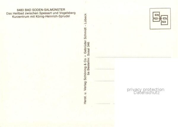 Salmuenster Bad Soden Kurzentrum mit König Heinrich Sprudel – Bild 2