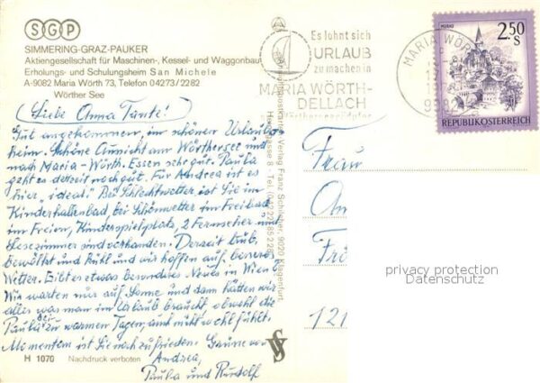 Maria Woerth Woerthersee Dellach San Michele Simmering Graz Pauk – Bild 2