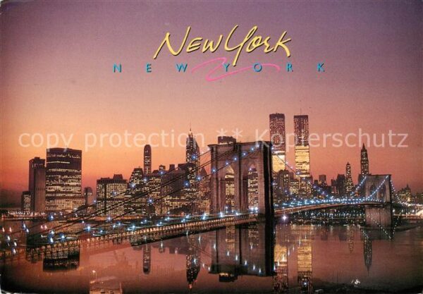 New York City Brückenpartie mit Skyline