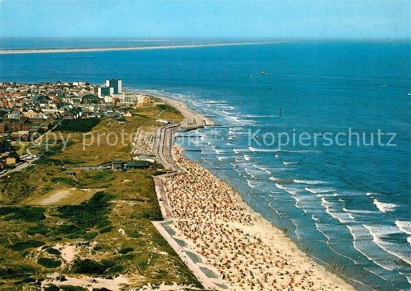 Norderney Nordseebad Nordstrand im Hintergrund Insel Juist F