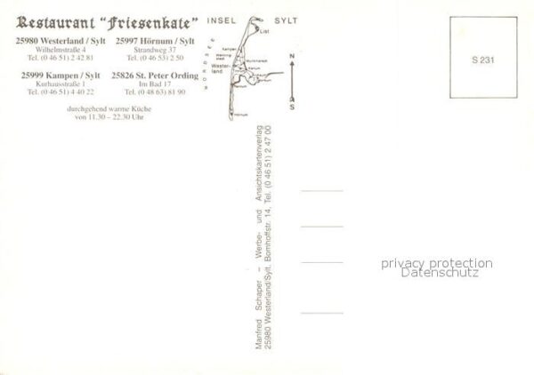 Westerland Sylt Restaurant Friesenkate – Bild 2